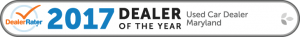 2017 Dealer Rater Used Car Dealership of The Year in Maryland - Easterns Automotive